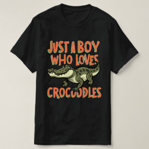 Camiseta Solo un chico que ama a los cocodrilos lagartos