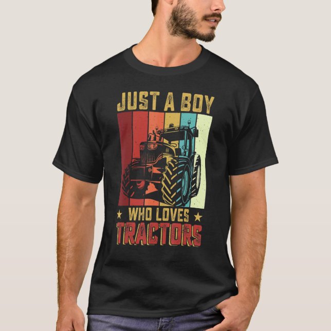 Camiseta Solo un chico que ama a los comerciantes de granja (Anverso)
