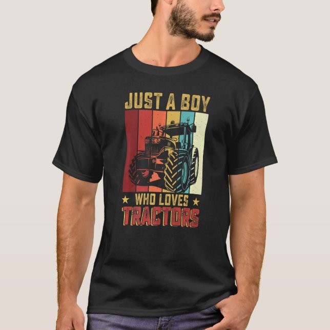 Camiseta Solo un chico que ama a los comerciantes de granja (Anverso)
