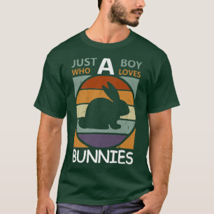 Camiseta Solo un chico que ama a los conejitos Retro Farmer