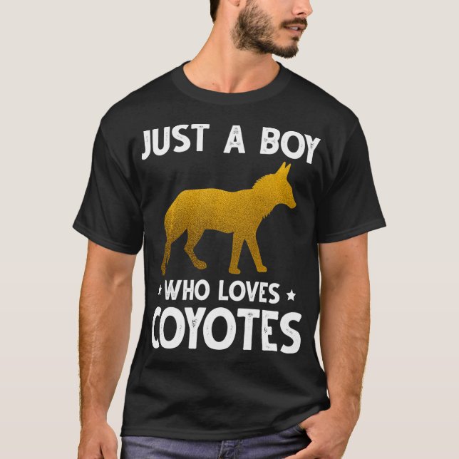 Camiseta Solo un chico que ama a los coyotes Amantes de los (Anverso)