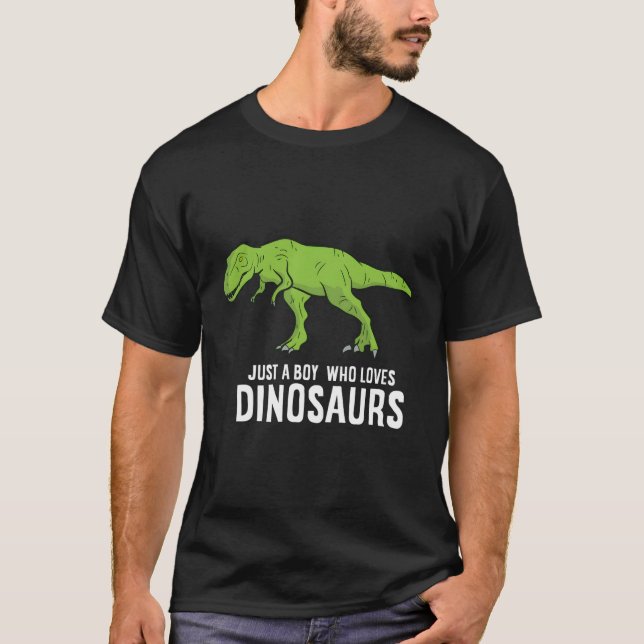 Camiseta Solo un chico que ama a los dinosaurios (Anverso)