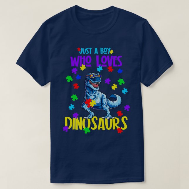 Camiseta Solo un chico que ama a los dinosaurios (Diseño del anverso)