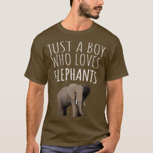 CAMISETA SÓLO UN CHICO QUE AMA A LOS ELEFANTES ELEFANTES AM