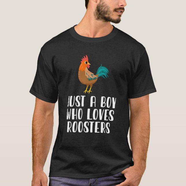Camiseta Solo un chico que ama a los gallos (Anverso)