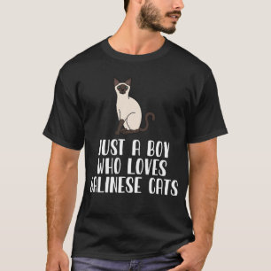 Camiseta Solo un chico que ama a los gatos balineses