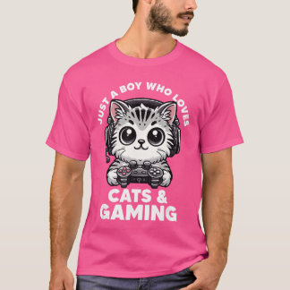 Camiseta Solo un chico que ama a los gatos Jugador Chico Pa