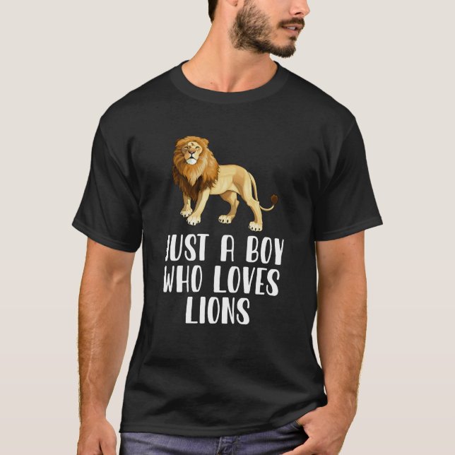 Camiseta Solo un chico que ama a los leones (Anverso)