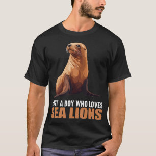 Camiseta Solo un chico que ama a los leones marinos. Leones