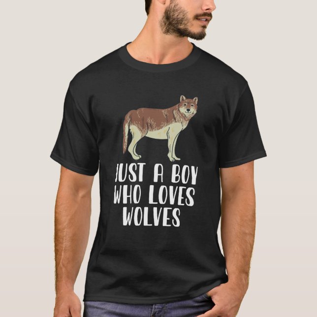 Camiseta Solo un chico que ama a los lobos (Anverso)