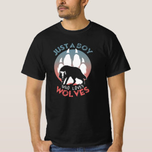 Camiseta Solo un chico que ama a los lobos