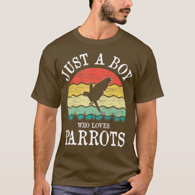Camiseta Solo un chico que ama a los loros (Anverso)