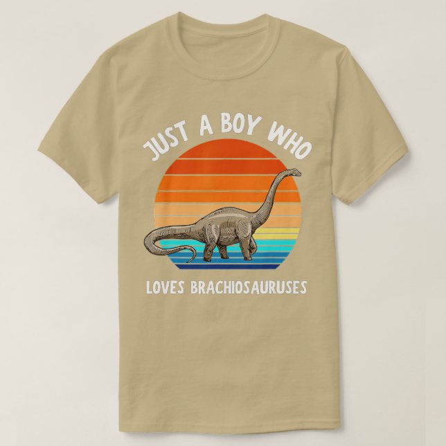 Camiseta Solo un chico que ama a los niños de los dinosauri (Diseño del anverso)