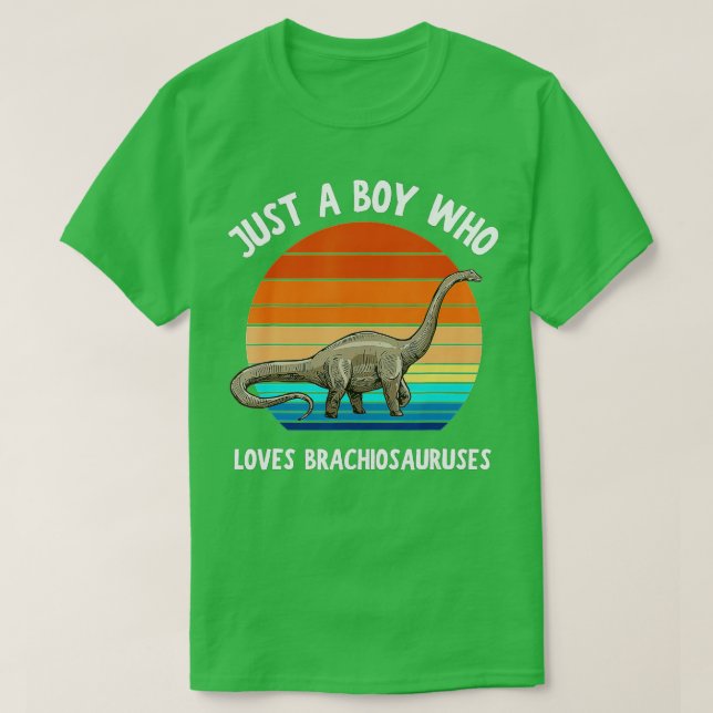 Camiseta Solo un chico que ama a los niños de los dinosauri (Diseño del anverso)