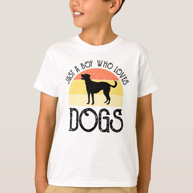 Camiseta Solo un chico que ama a los perros (Anverso)