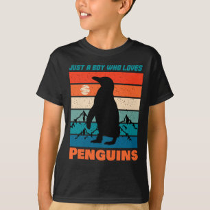 Camiseta Solo un chico que ama a los pingüinos - animal ret