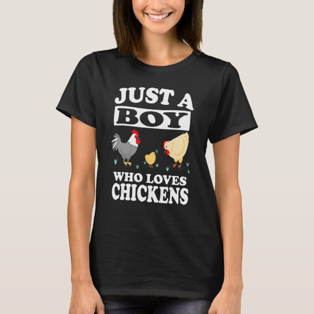 Camiseta Solo un chico que ama a los pollos (Anverso)