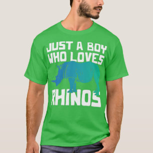Camiseta Solo un chico que ama a los rinocerontes rinoceron