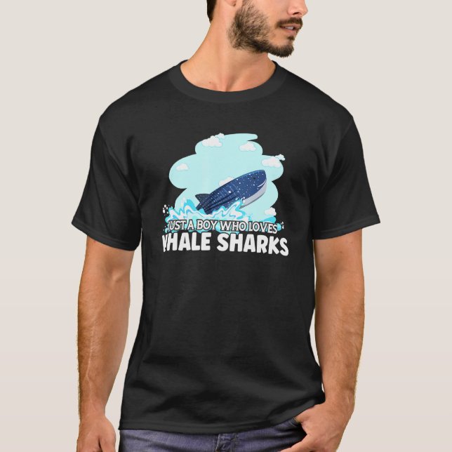 Camiseta Solo un chico que ama a los tiburones ballena por  (Anverso)