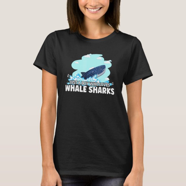 Camiseta Solo un chico que ama a los tiburones ballena por  (Anverso)