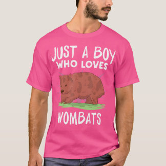 Camiseta Solo un chico que ama a los wombats