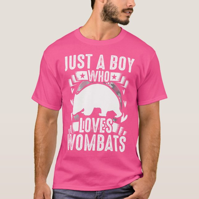 Camiseta Solo un chico que ama a los wombats (Anverso)