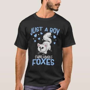 Camiseta Solo un chico que ama a los zorros, un zorro peque