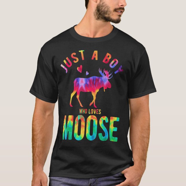 Camiseta Solo Un Chico Que Ama A Moose Moose (Anverso)
