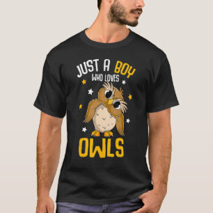 Camiseta Solo un chico que ama a Owls Kids Boys Owl