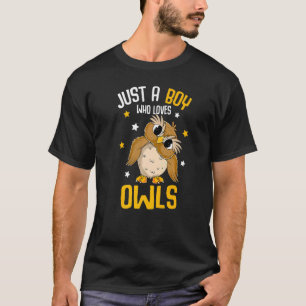 Camiseta Solo un chico que ama a Owls Kids Boys Owl