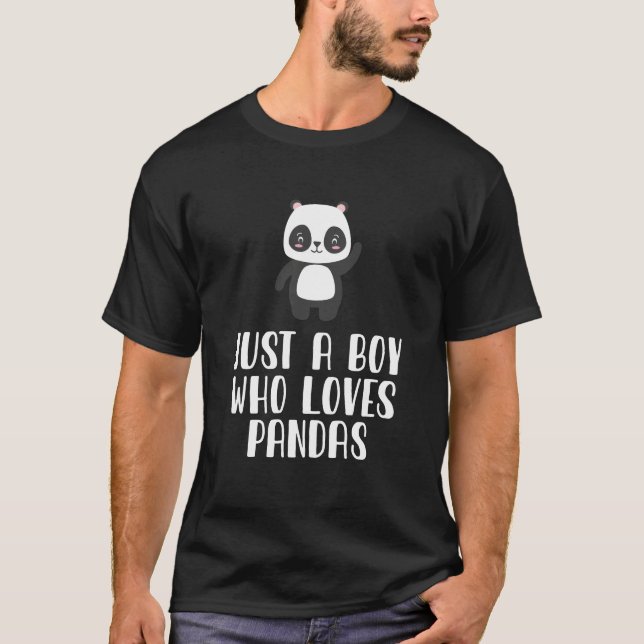 Camiseta Solo un chico que ama a Pandas (Anverso)