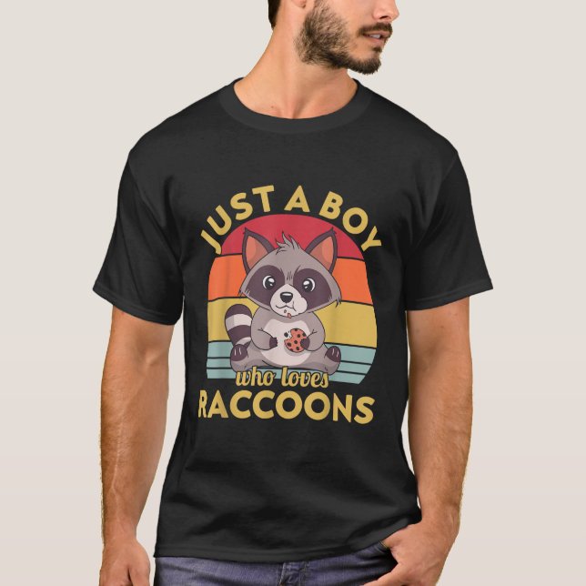 Camiseta Solo un chico que ama a Raccoons (Anverso)