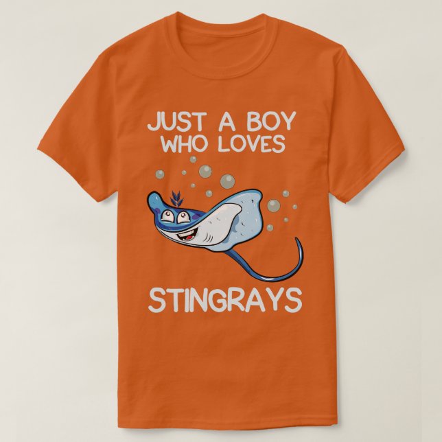 Camiseta Solo un chico que ama a Stingrays (Diseño del anverso)