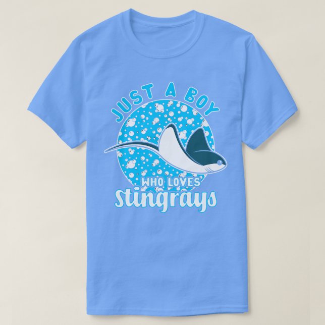 Camiseta Solo un chico que ama a Stingrays 3 (Diseño del anverso)