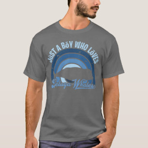 Camiseta Solo un chico que ama a una ballena beluga azul re