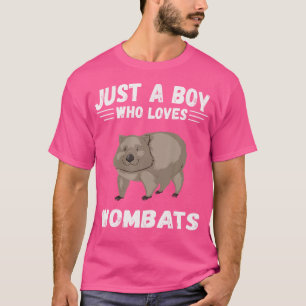 Camiseta Solo un chico que ama a Wombats Gracioso