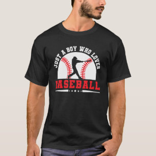 Camiseta Solo un chico que ama al amante del béisbol, dice 