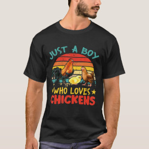 Camiseta Solo un chico que ama al granjero de pollos Chicke