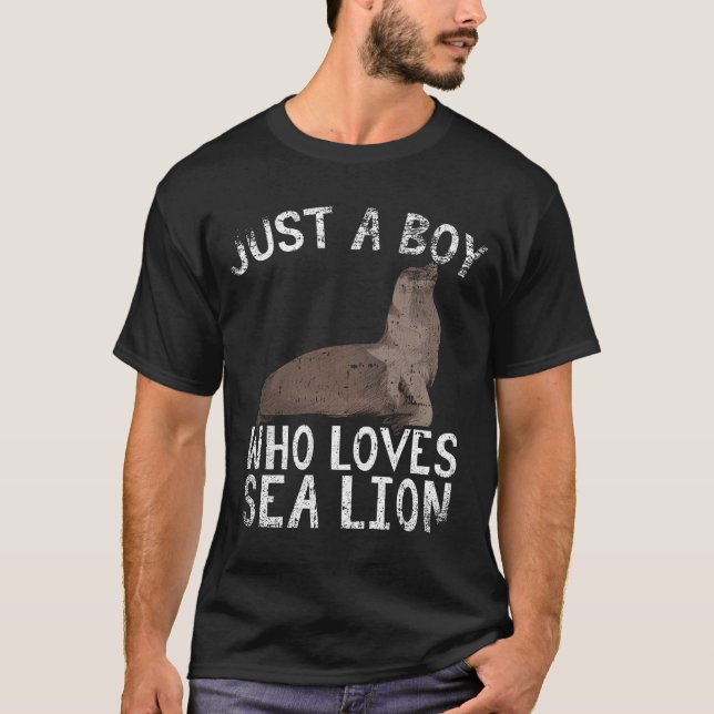 Camiseta Solo un chico que ama al león marino (Anverso)