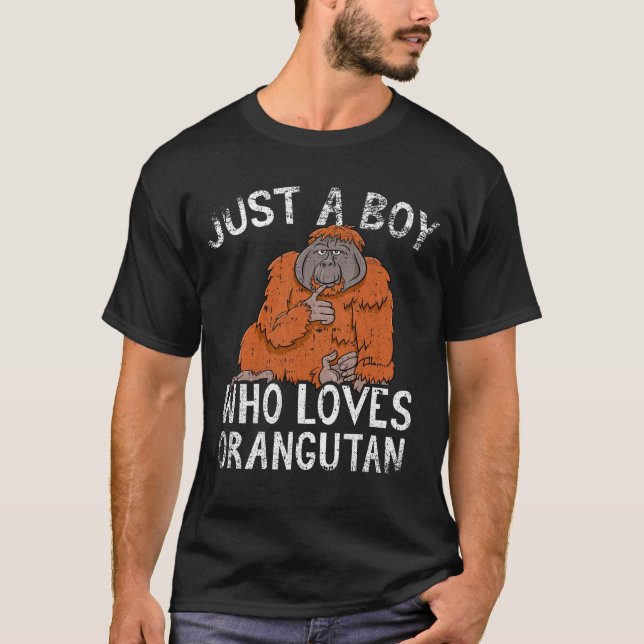 Camiseta Solo un chico que ama al orrangután (Anverso)