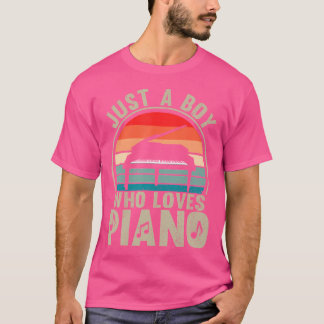 Camiseta Solo un chico que ama al pianista recto de piano