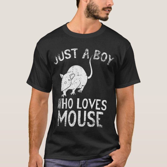 Camiseta Solo un chico que ama al ratón (Anverso)