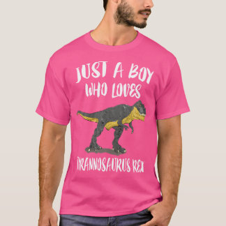 Camiseta Solo un chico que ama al tiranosaurio Rex Dinosaur