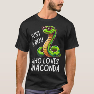 Camiseta Solo un chico que ama Anaconda Amante de serpiente