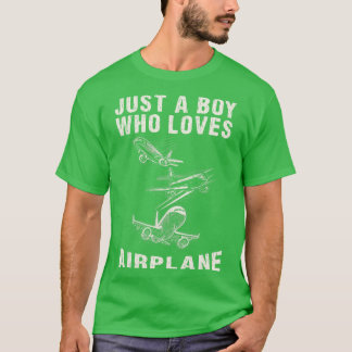 Camiseta Solo un chico que ama avión