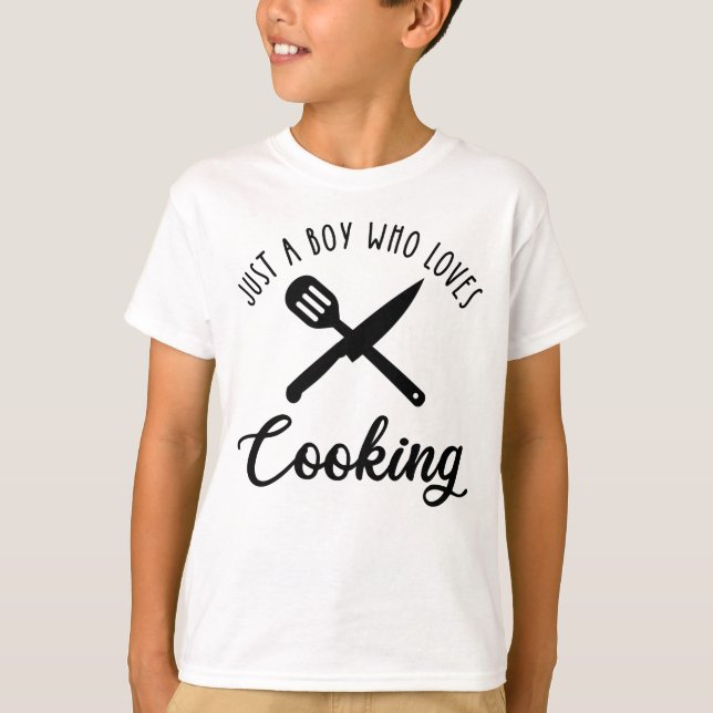 Camiseta Solo un chico que ama cocinar (Anverso)
