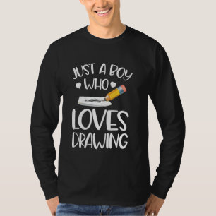 Camiseta Sólo un chico que ama dibujar