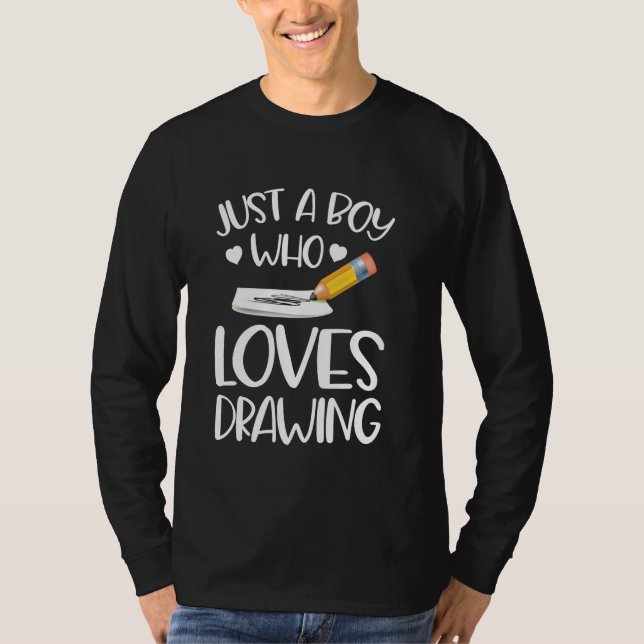 Camiseta Sólo un chico que ama dibujar (Anverso)
