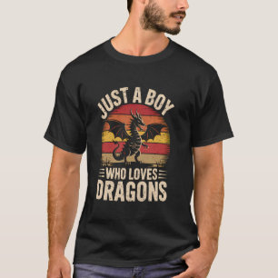 Camiseta Solo un chico que ama dragones Dragón medieval gen