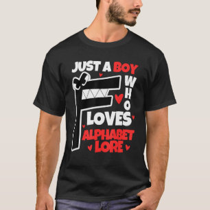 Camiseta Sólo un chico que ama el alfabeto Letra F para Ki
